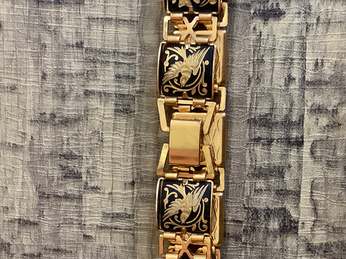 Vintage Spanish Damascene Braclet